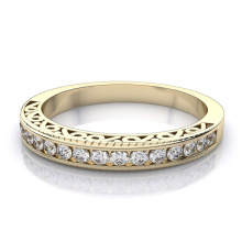 Fashion Diamond Ring Band 925 Bijoux en argent sterling